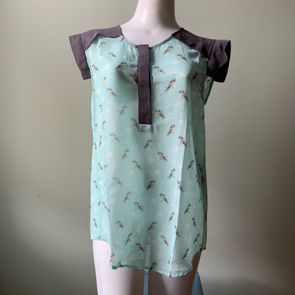Brooklyn Industries Bird Print Blouse